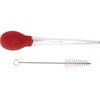 Westmark Bratensaftspritze, mit Reinigungsbürste, Länge: 28 cm, Kunststoff, Rot/Transparent, 15252270