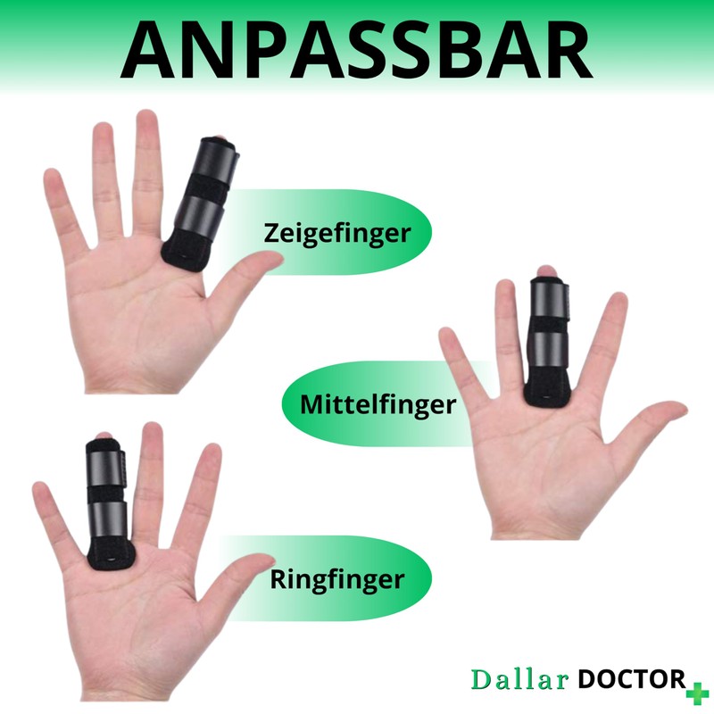 Finger Splint Adjustable for Snap Fingers, Tendinitis, Arthritis or Fracture