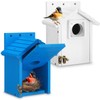 Cinnvoice 2 Pack Cedar Bluebird Box Houses for Outside Wooden