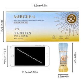 60PCS Mini Sunscreen SPF50+ PA+++ - Travel Size Sunscreen Bulk for Face & Body, Lightweight & Non-Greasy, Water-Resistant, Perfect for Summer Party & Thank You Gifts