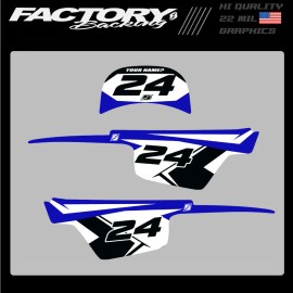 YAMAHA NUMBER PLATE GRAPHICS DECALS MX PW50 1990-2026 pw 50 YOUR NAME/ # A288