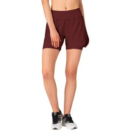 Gopune - Pantalones cortos de correr 2 en 1 para mujer, para entrenamiento, gimnasio, yoga, para entrenamiento