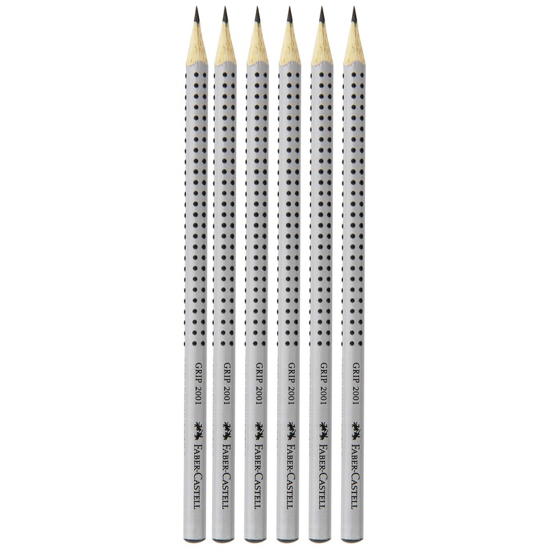 Faber-Castell Grip 2001 117697 Pencils Set of 6 HB Hardness