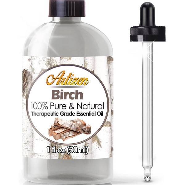 Artizen Birch Essential Oil (100% Pure & Natural - UNDILUTED) Therapeutic Grade - Huge 1oz Bottle - Perfect for Aromatherapy, Relaxation, Skin Therapy & More!
