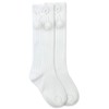 Jefferies Socks Little Girl's Rib Pom Pom Knee High Socks