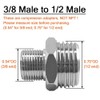 Joywayus 1/2 G Male to 3/8 Compression Male Thread Pipe