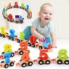 Wooden Train toy Digital Train Set Railway toy Kid Early