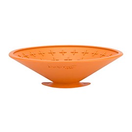 Lickimat Splash, Dog Slow Feeder Bowl Lick Mat, Boredom Anxiety Reducer, Sticks to Smooth Surface; Perfect for Food, Treats, Yogurt, or Peanut Butter. Fun Alternative to a Slow Feed Dog Bowl, Orange