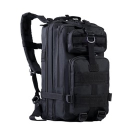 Lawaia Small Tactical Backpack Military Survival Molle Army Go Bag Hunting Gym Rucking Hiking Camping Motorcycle Rucksack With Weights for Men and Women 30L (Black)