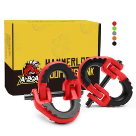 A-BOAR 1/2 Safety Chain Connector Link, 2pack Hammerlock Coupling Link for Trailer Chains Connect, 12000lbs Load Capacity, Drop Forged Steel Tow Hitch Safety Chain Connector Link, Red