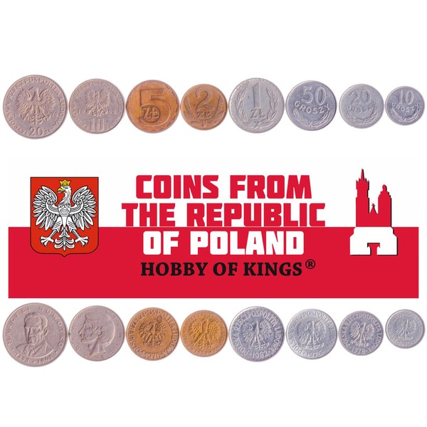HOBBY OF KINGS 8 Coins from Poland | Polish Coin
