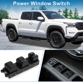 A ABSOPRO Power Window Switch Front Right Driver Side Window Control Switch for Nissan Frontier Xterra Navara Black