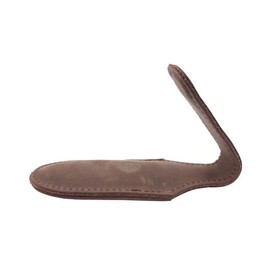 MKM - Knife Sheath, Leather Knife Holder with Magnetic Closure, Made in Italy, 100% Vegetable Tanned Leather, Natural Colour, Size 12.5 x 5 cm