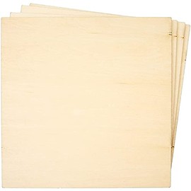 Bright Creations 8-Pack Square Basswood Plywood Thin Sheets for Wood Burning, 6 Inches