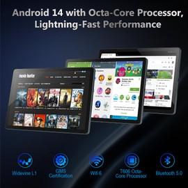 Tablet 11inch Android 14 Tablet, 2025 Tablets with Octa-Core Processor, 8GB RAM 128GB ROM 512GB SD Card Expandable, 13+5MP Camera, 8000mAh Battery, Fast Charge, 5G WiFi, BT 5.0
