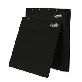 Carstens Records Heavy Duty Vinyl Album Dividers A-Z | 12" Organizers with Tabs | Pack of 26 Black | Made in The USA | for Top Browsing