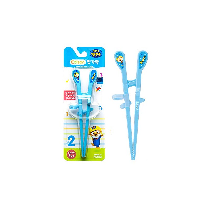 Edison Pororo Chopstick II for Right Handed 7" (Blue)