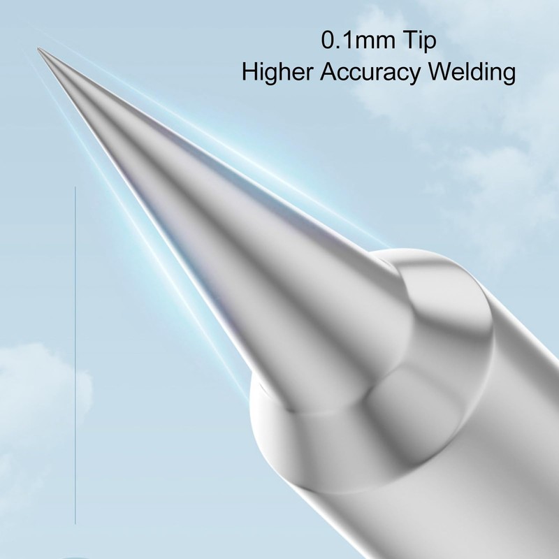 3 Piece Soldering Iron Tips Set Straight Curved Small Blade