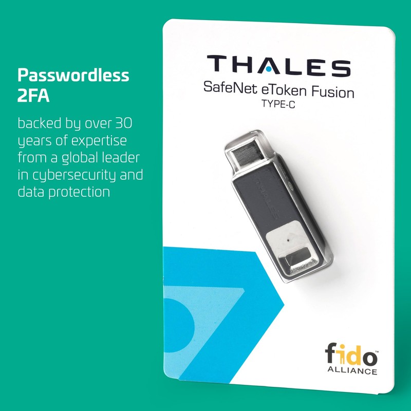 Thales Thales - SafeNet eToken Fusion - Phishing-Resistant FIDO2 Certified