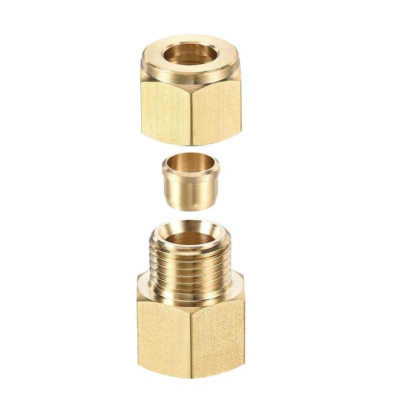 uxcell Compression Tube Fitting G3/8 Female Thread x 10mm Tube