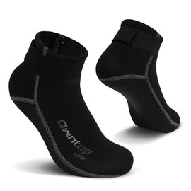 Owntop Diving Socks, 0.1 inch (3 mm) Neoprene Socks, Thermal, Fin Socks, Men's, Women's, Wet Marine Socks, Unisex, Suitable for Kayaking, Surfing, Scuba and Diving, gray, L