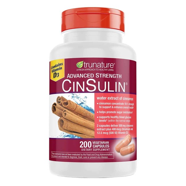 TruNature Advanced Strength Cinsulin, Cranberry, 200 Count