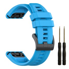 VINIUSIKI 22mm Fenix 7 6 5 Watch Band Repleacement Compatible with GARMIN Fenix 7 Pro/6 Pro/5 Plus/Forerunner 965/955/945/935/745/Approach S62/Epix Pro 2 47mm Band,Blue