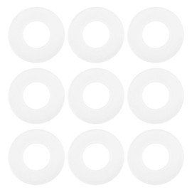 Briny River Flat seal made of plastic and nylon, inner diameter 4.3 mm, outer diameter 9 mm, thickness 0.5 mm, suitable for sealing rings of industrial plants and furniture, transparent, pack of 100