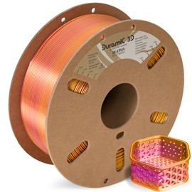 DURAMIC 3D Shiny Silk PLA Filament 1.75mm Gold Magenta, Shiny Metallic PLA Filament Dimensional Accuracy +/- 0.05 mm 1kg Spool(2.2 lbs)