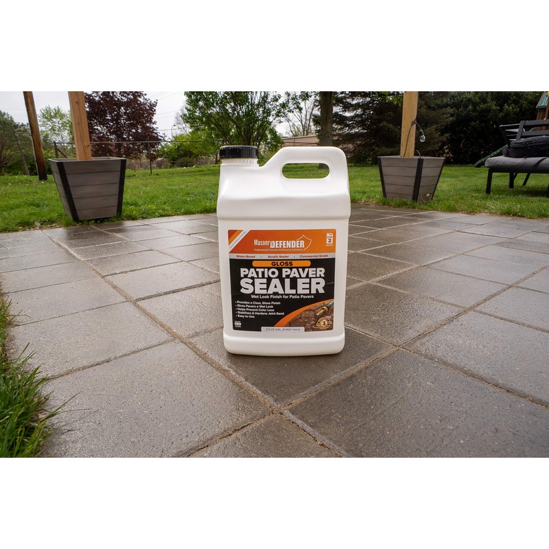 MasonryDefender Gloss, Wet Look Patio Paver Sealer, 2.5 gal -