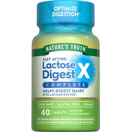 Nature's Truth Lactose Digest Pills | 40 Vegan Tablets | Helps Digest Dairy | by Nature's Truth