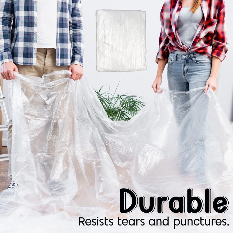 Extra Large Plastic Dust Sheets for Decorating - 12ft x