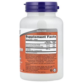 NOW Foods, L-Cysteine, 500mg, 100 Tablets / NOW Foods (나우푸드), L-시스테인, 500mg, 100정