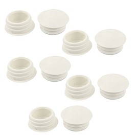 sourcingmap 10 Pcs 13mm Dia Round Plastic Blanking End Cap Tubing Tube Insert
