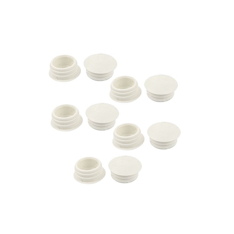 sourcingmap 10 Pcs 13mm Dia Round Plastic Blanking End Cap