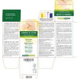 Hedgehog Spiny Beard or Lion Mane (Hericium Erinaceus) Mushroom Naturalma | 150 g | 300 Tablets of 500 mg | Dietary Supplement | Natural and Vegan