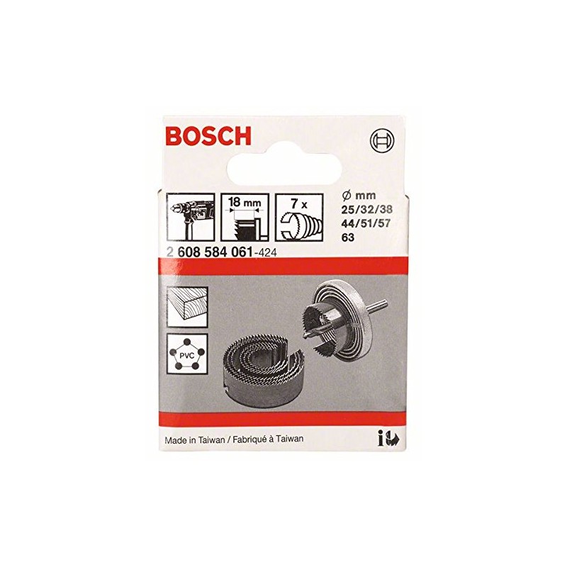 Bosch 2608584061 Hole Saw Attachment, Black/Grey, 18 mm