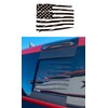 CONGCONG Rear Middle Window Mutilated American Flag Decal Compatible with