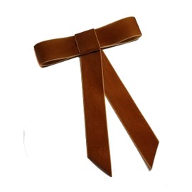 EmilyRose Couture Large Velvet Hair Bow Collection (Barrette, Ginger)