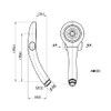 SANEI PS39631-80XA-CP6 Showerhead, Chamoisy, Water Saving, Hand Stop, Skeleton Pink