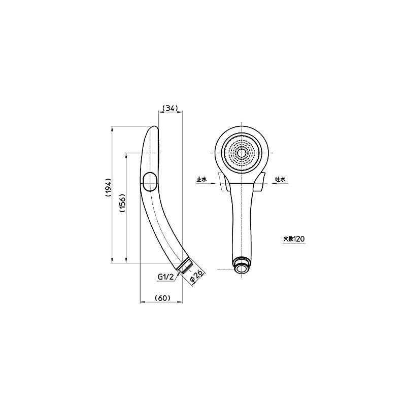 SANEI PS39631-80XA-CP6 Showerhead, Chamoisy, Water Saving, Hand Stop, Skeleton Pink