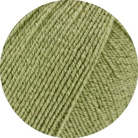 LANA GROSSA Meilenweit Cotton Bamboo | 4-fädiger Bambus-Sockenklassiker, waschmaschinenfest | Handstrickgarn aus 40% Baumwolle, 25% Schurwolle, Viskose | 100g Wolle zum Stricken & Häkeln | 420m Garn