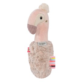 Fehn Flamingo Grip Toy - Gripping Toy for Rattling in the Shape of a Cuddly Soft Flamingo - A Faithful Companion for Babies and Toddlers from 0+ Months