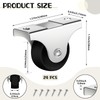 Maitys 24 Pcs 1" Small Casters Wheels Mini Rigid Non