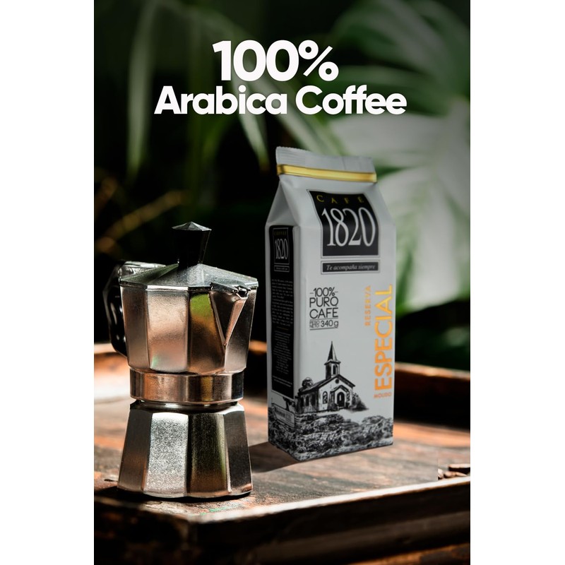 Café 1820 Special Reserve, Premium Costa Rican Ground Coffee, 100%
