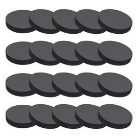PATIKIL Rubber Solid Discs Washers, 20 Pcs 40mm OD x 6mm Thick Rubber Round Gasket Pad Bushings Spacer Washer for DIY Gasket Craft, Black