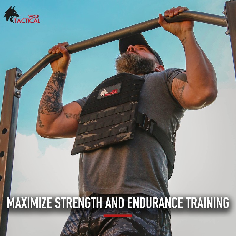 WOLF TACTICAL Quick-Release Weighted Vest for Men Workout Vest, Strength