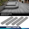 PIT66 4 PCS Composite Decking Boards End Cap 5.5" Gray