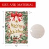 Merry Christmas Garden Flag 12x18 Inch Double Sided, Christmas Red