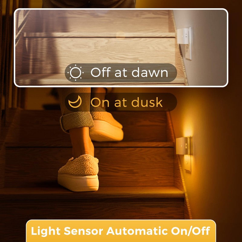 L LOHAS LED Night Light, 2 Pack Dimmable Modern LED